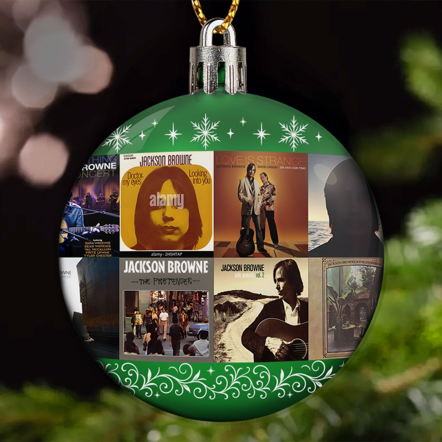 Jackson Browne Ball Ornament – Folk Rock Reflections