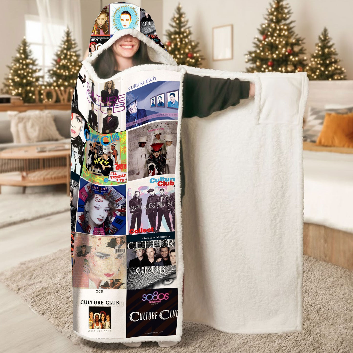 Culture Club Wearable Hooded Blanket – A Cozy Burst of Colorful 80s Pop Nostalgia
