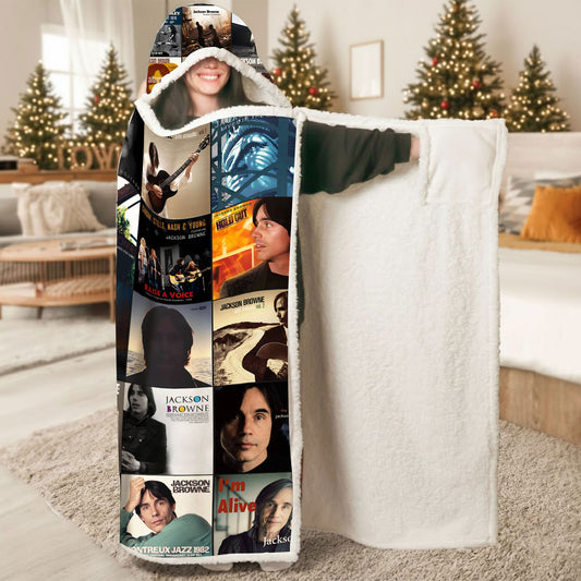 Jackson Browne Wearable Hooded Blanket – A Soft Embrace of Classic Singer-Songwriter Nostalgia