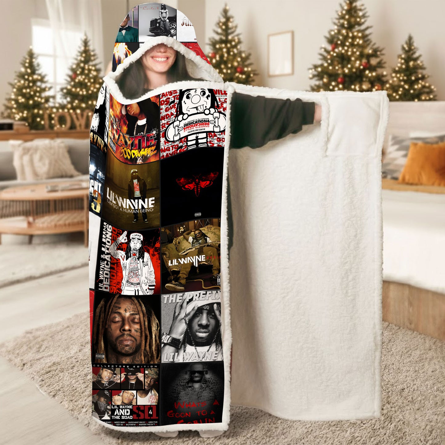 Lil Wayne Wearable Hooded Blanket – A Cozy Tribute to Mixtape Greatness & Hip-Hop History