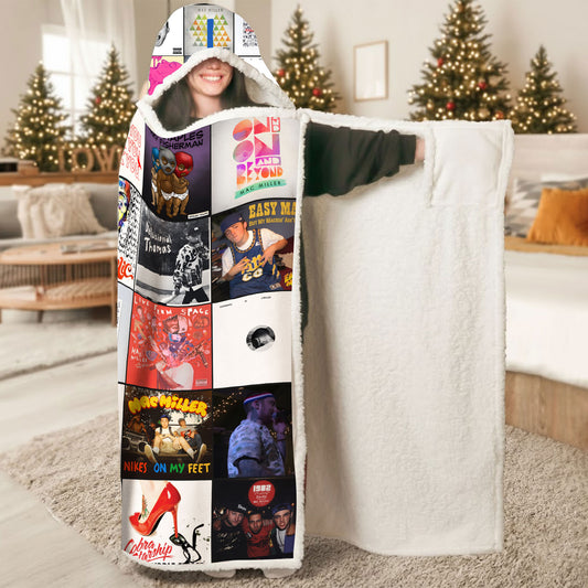 Mac Miller Wearable Hooded Blanket – Iconic Album Cover Collage Gift