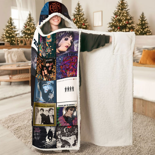 Siouxsie and the Banshees Wearable Hooded Blanket – A Cozy Wrap of Gothic Art-Punk Atmosphere