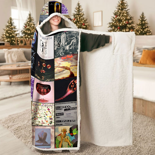 Deep Purple Wearable Hooded Blanket – A Warm Wrap of Timeless Hard-Rock Energy