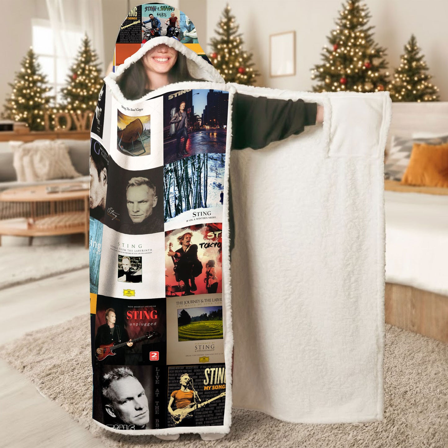 Sting Wearable Hooded Blanket – A Cozy Embrace of Timeless, Soulful Pop-Rock