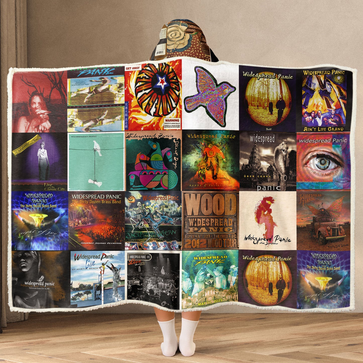 Widespread Panic Wearable Hooded Blanket – A Cozy Tribute to Jam-Band Legends