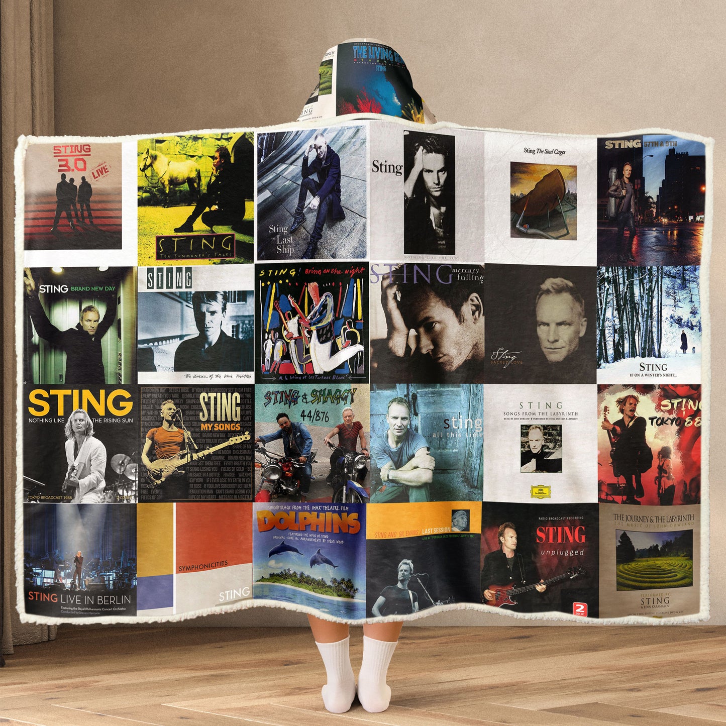 Sting Wearable Hooded Blanket – A Cozy Embrace of Timeless, Soulful Pop-Rock