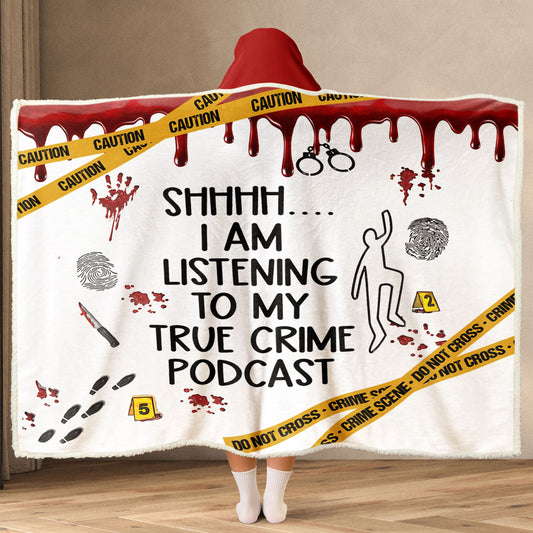 True Crime Podcast Wearable Hooded Blanket – For the Ultimate Armchair Detective