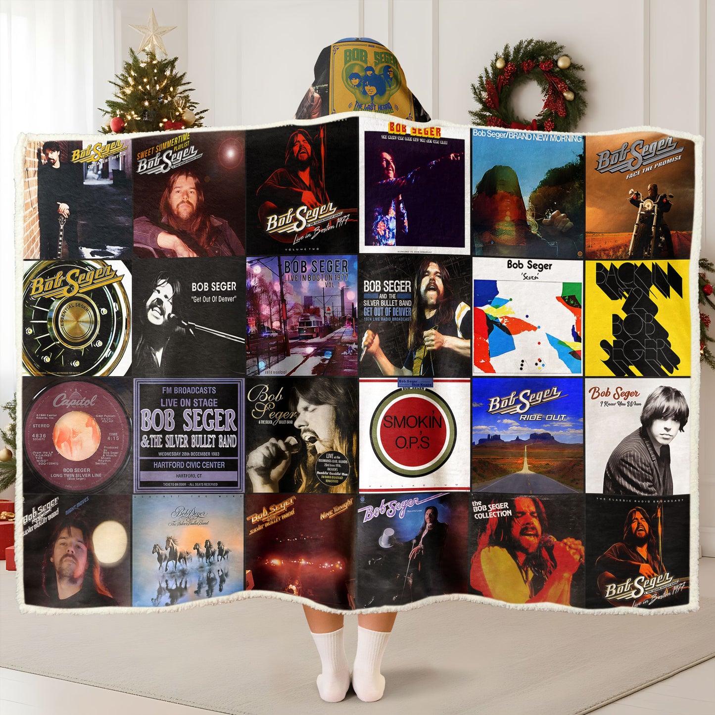 Bob Seger Wearable Hooded Blanket – A Warm Wrap of Heartland Rock Nostalgia