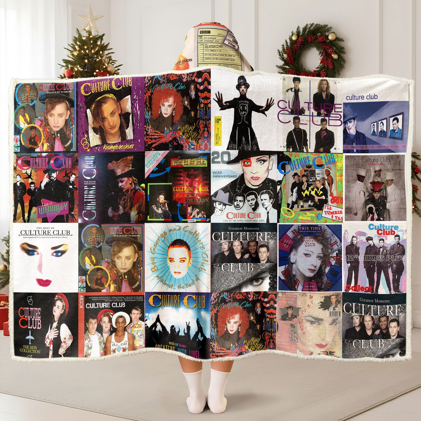 Culture Club Wearable Hooded Blanket – A Cozy Burst of Colorful 80s Pop Nostalgia