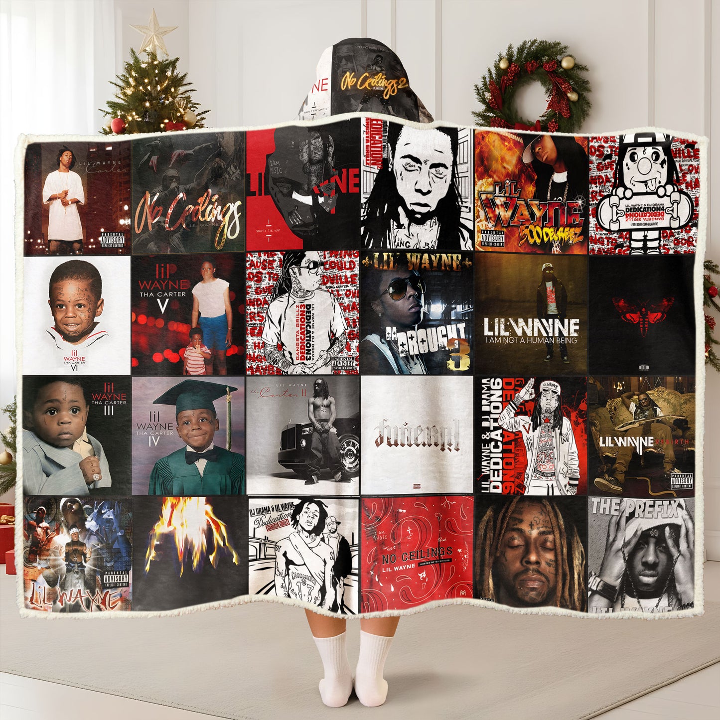 Lil Wayne Wearable Hooded Blanket – A Cozy Tribute to Mixtape Greatness & Hip-Hop History