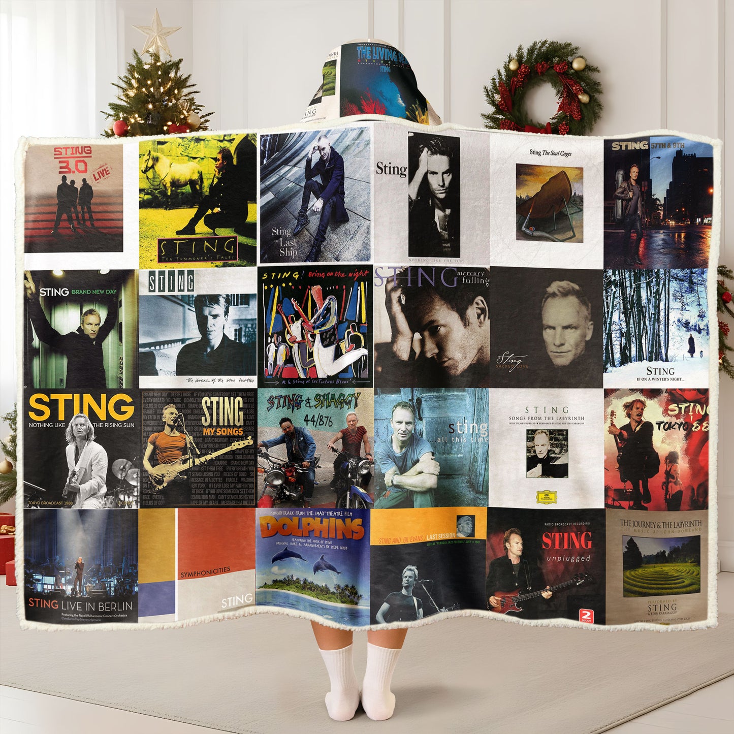 Sting Wearable Hooded Blanket – A Cozy Embrace of Timeless, Soulful Pop-Rock