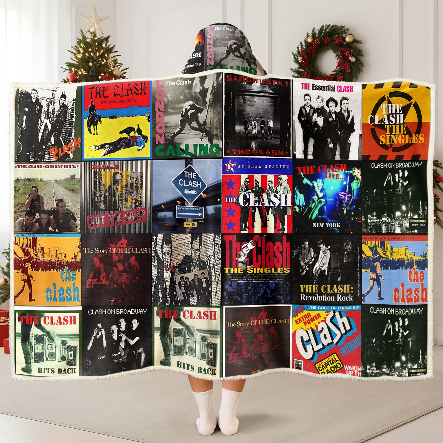 The Clash Wearable Hooded Blanket – A Cozy Burst of Punk Rock Rebellion