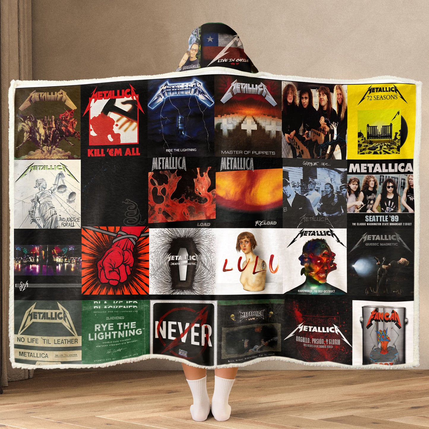 Metallica Wearable Hooded Blanket – The Sound of Metal Power Unleashed ⚙️