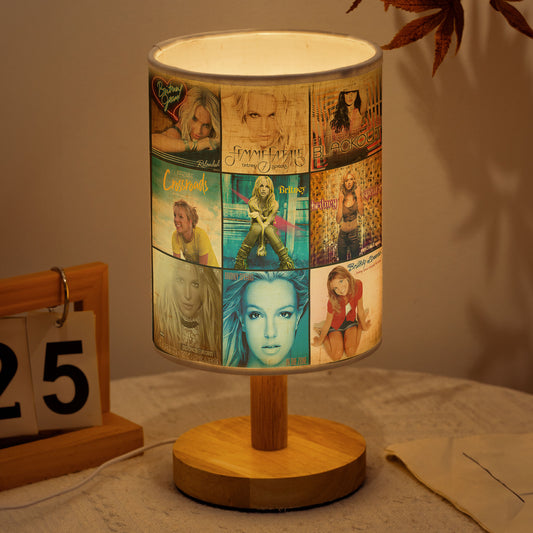 Britney Spears Album Cover Collage Fabric Lamp