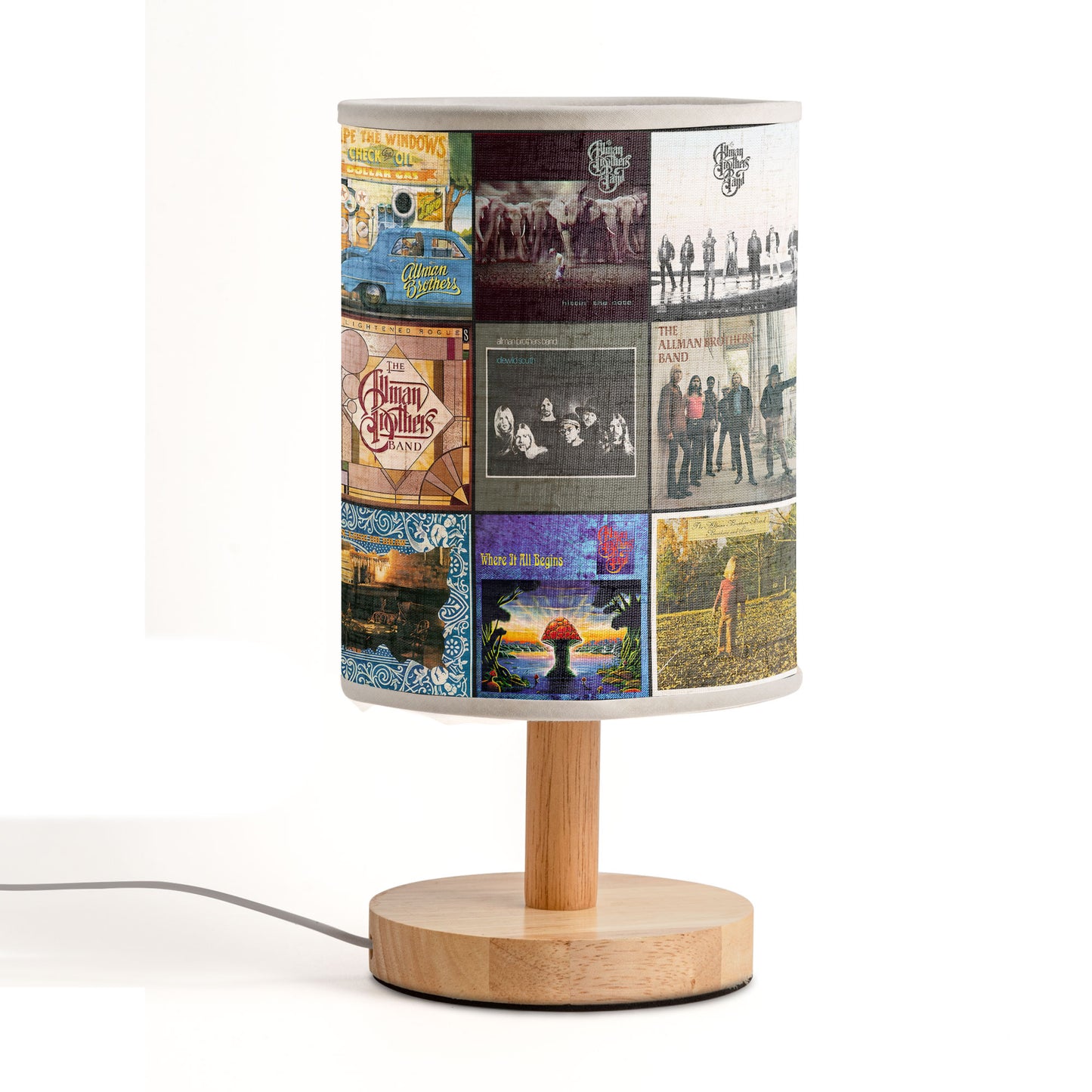 Allman Brothers Band Album Art Fabric Lamp – Classic Rock Music Home Decor