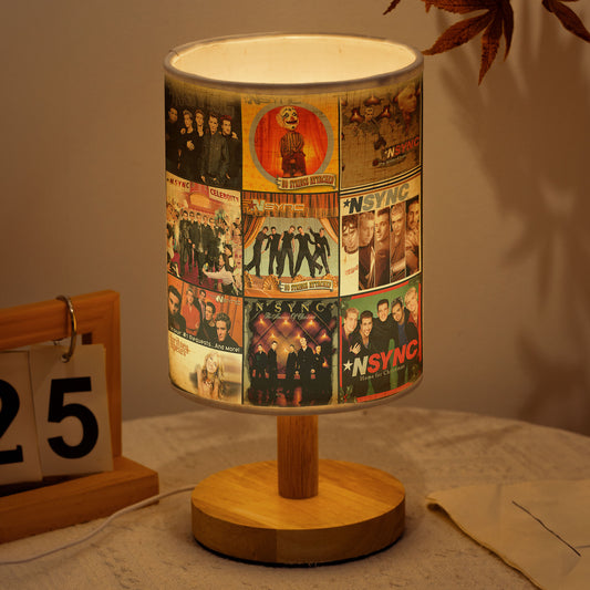 ✨ NSYNC Album Collage Fabric Lamp – 2000s Pop Nostalgia Room Decor for True Fans
