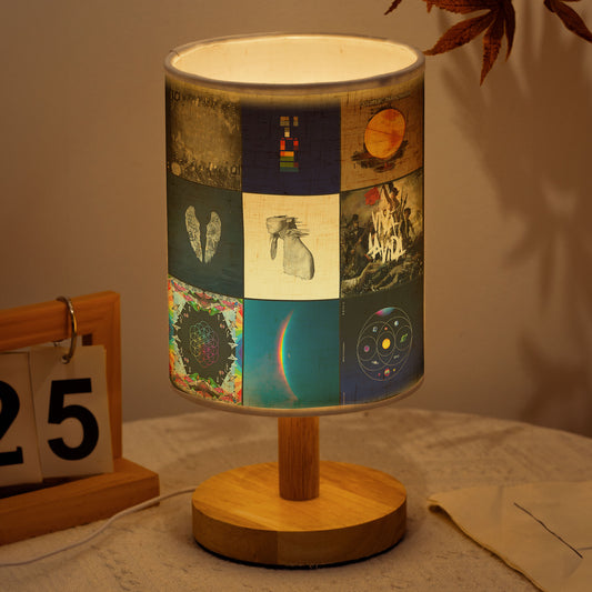 Coldplay Album Collage Fabric Lamp – Alternative Rock Night Light for Music Lovers
