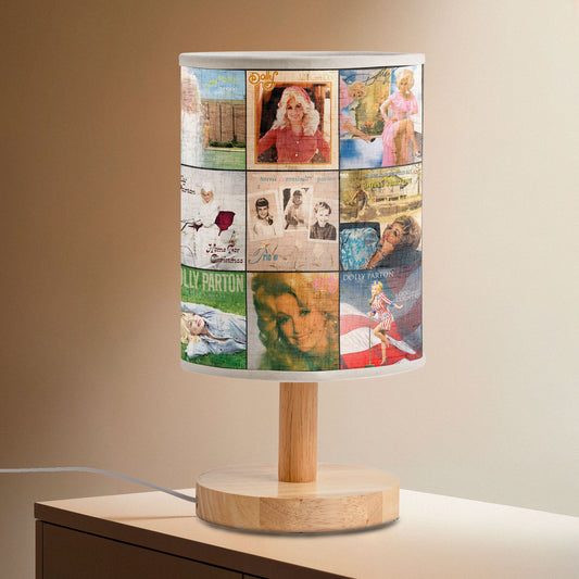 Dolly Parton Album Collage Lamp – Country Music Nostalgia Home Decor