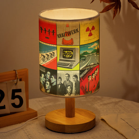 Kraftwerk Album Collage Lamp – Retro Electronic Music Decor for Synth Lovers