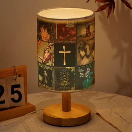 Ozzy Osbourne Album Art Fabric Lamp – Rock Legend Vinyl Record Collage Night Light