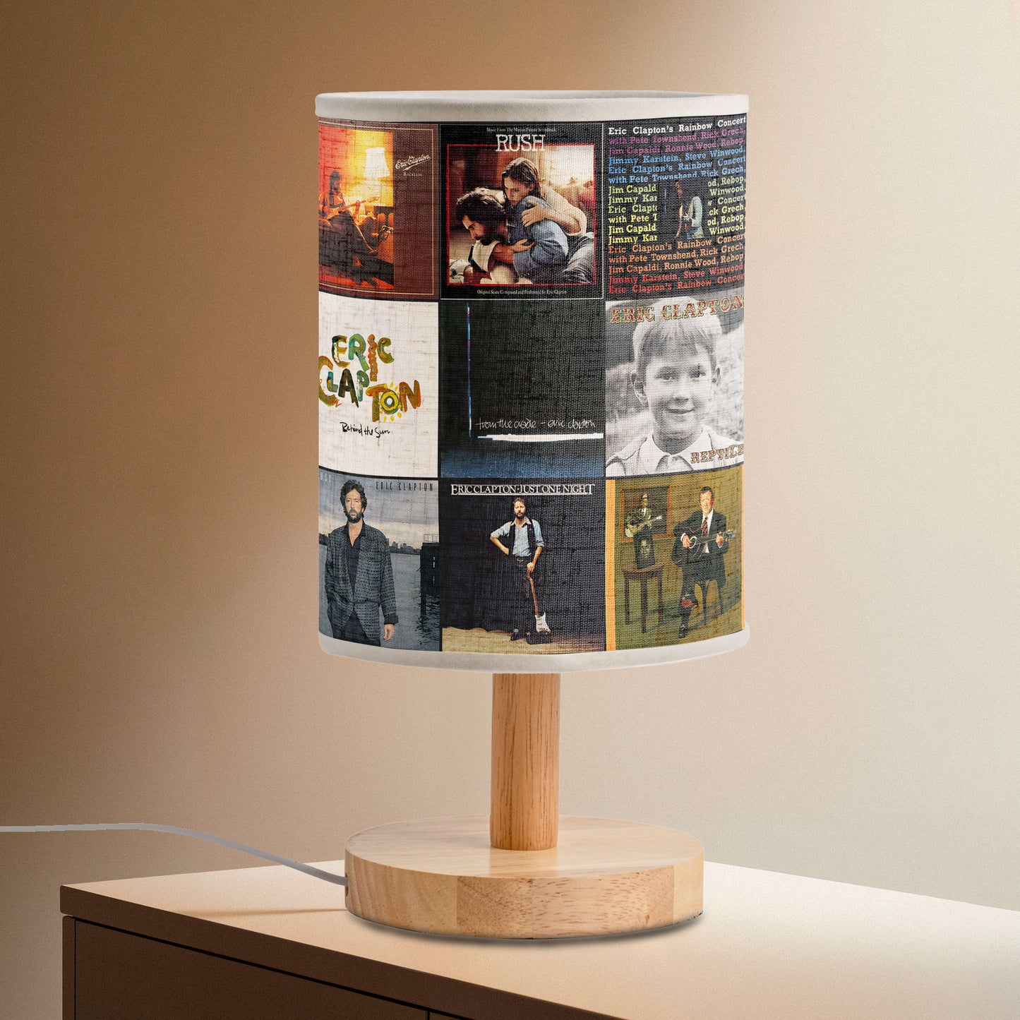 Eric Clapton Album Art Fabric Lamp – Vintage Blues Rock Legend Night Light