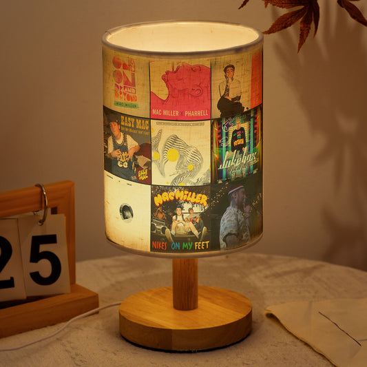 🎧 Mac Miller Album Collage Fabric Lamp – Tribute Lighting for True Fans
