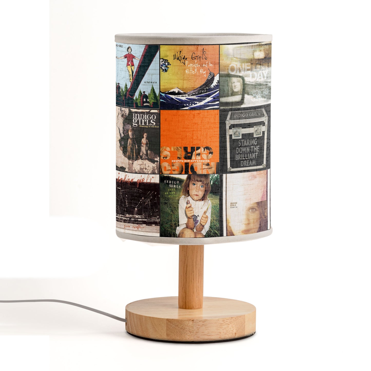 Indigo Girls Album Collage Lamp – Folk Rock Nostalgia Light
