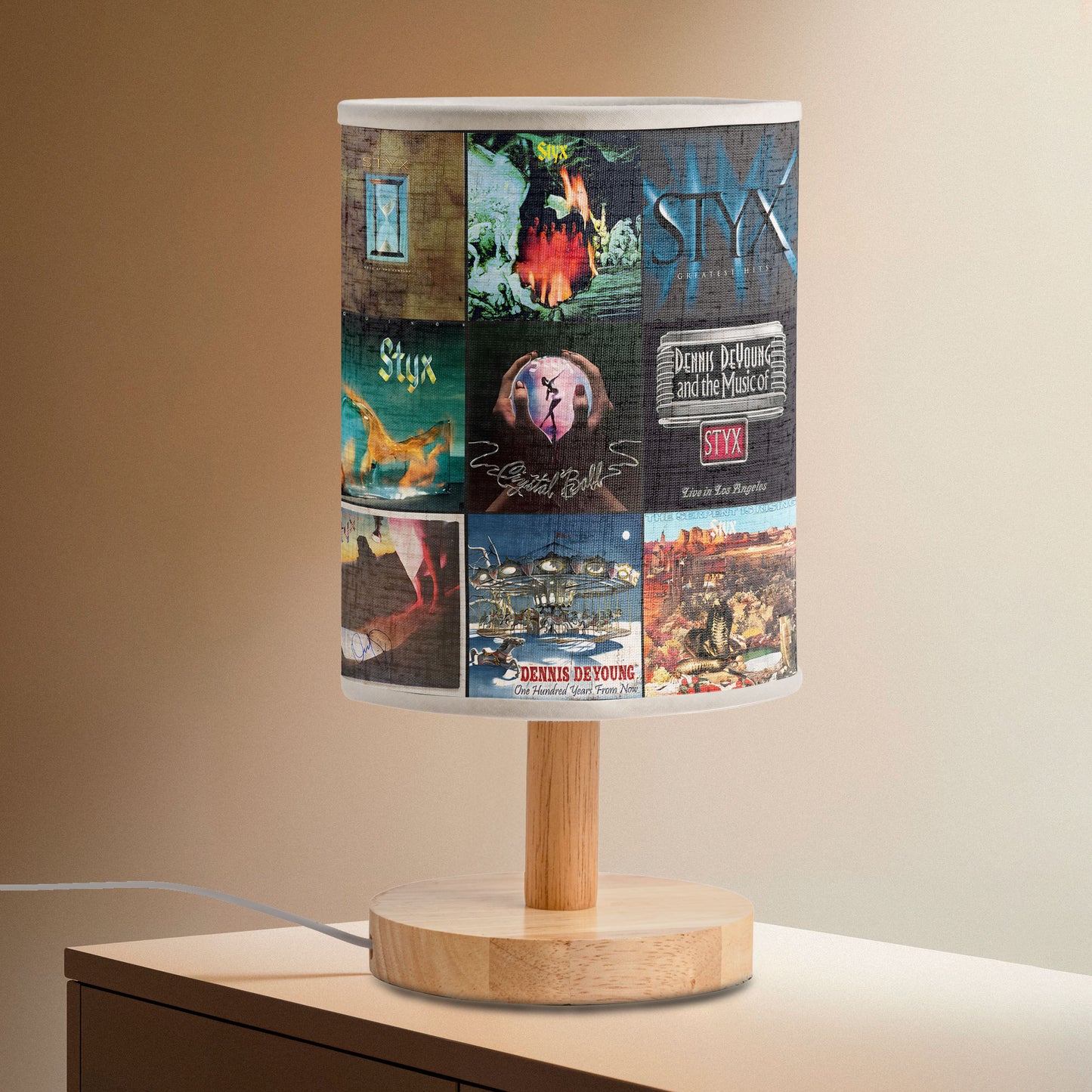 Styx & Dennis DeYoung Album Cover Lamp – Handmade Classic Rock Décor Light
