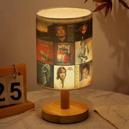 Barry Manilow Album Collage Lamp – Classic Pop Nostalgia Light