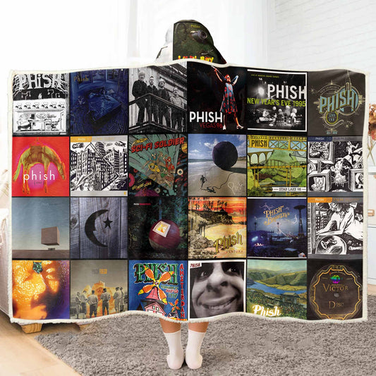 Phish Album Art Wearable Blanket Hoodie – Cozy Retro Rock Blanket for Music Lovers
