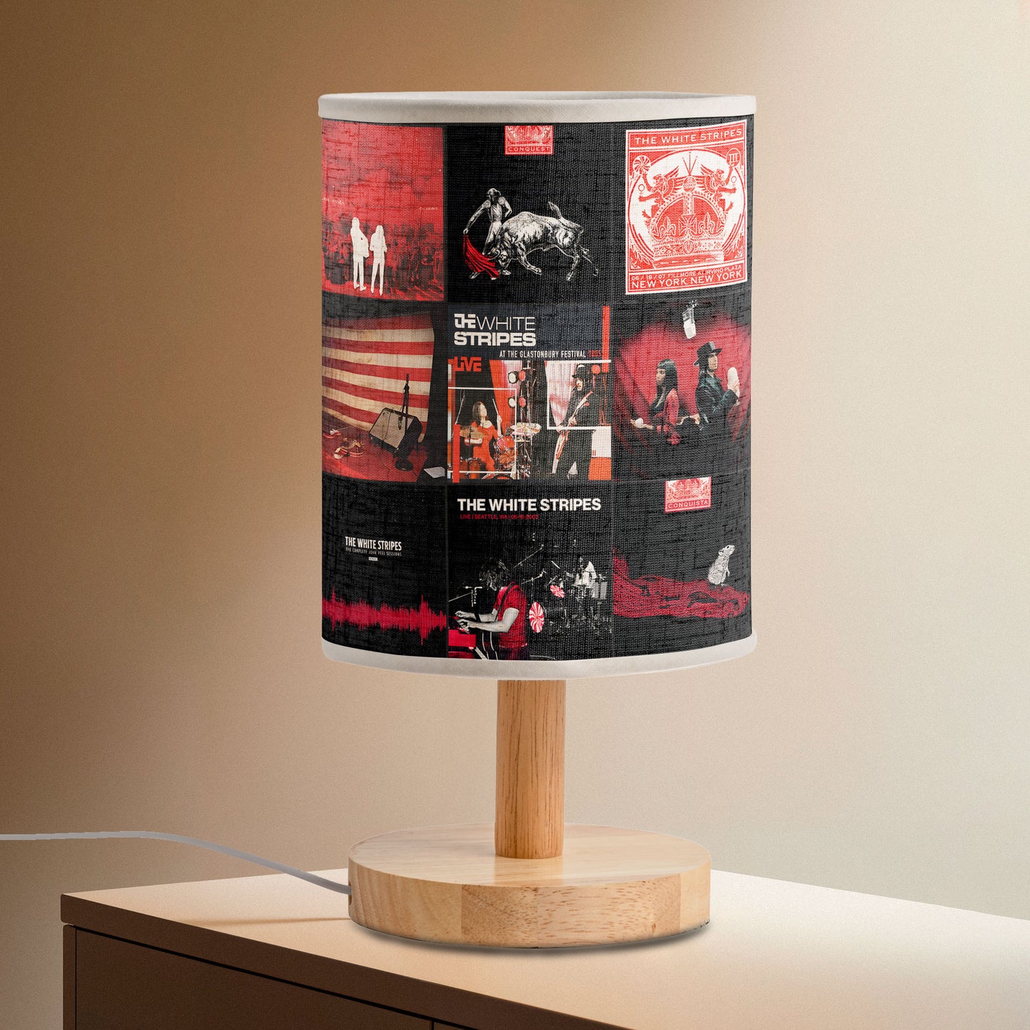 The White Stripes Album Art Lamp – Rock Band Music Lamp for Indie & Vinyl Lovers