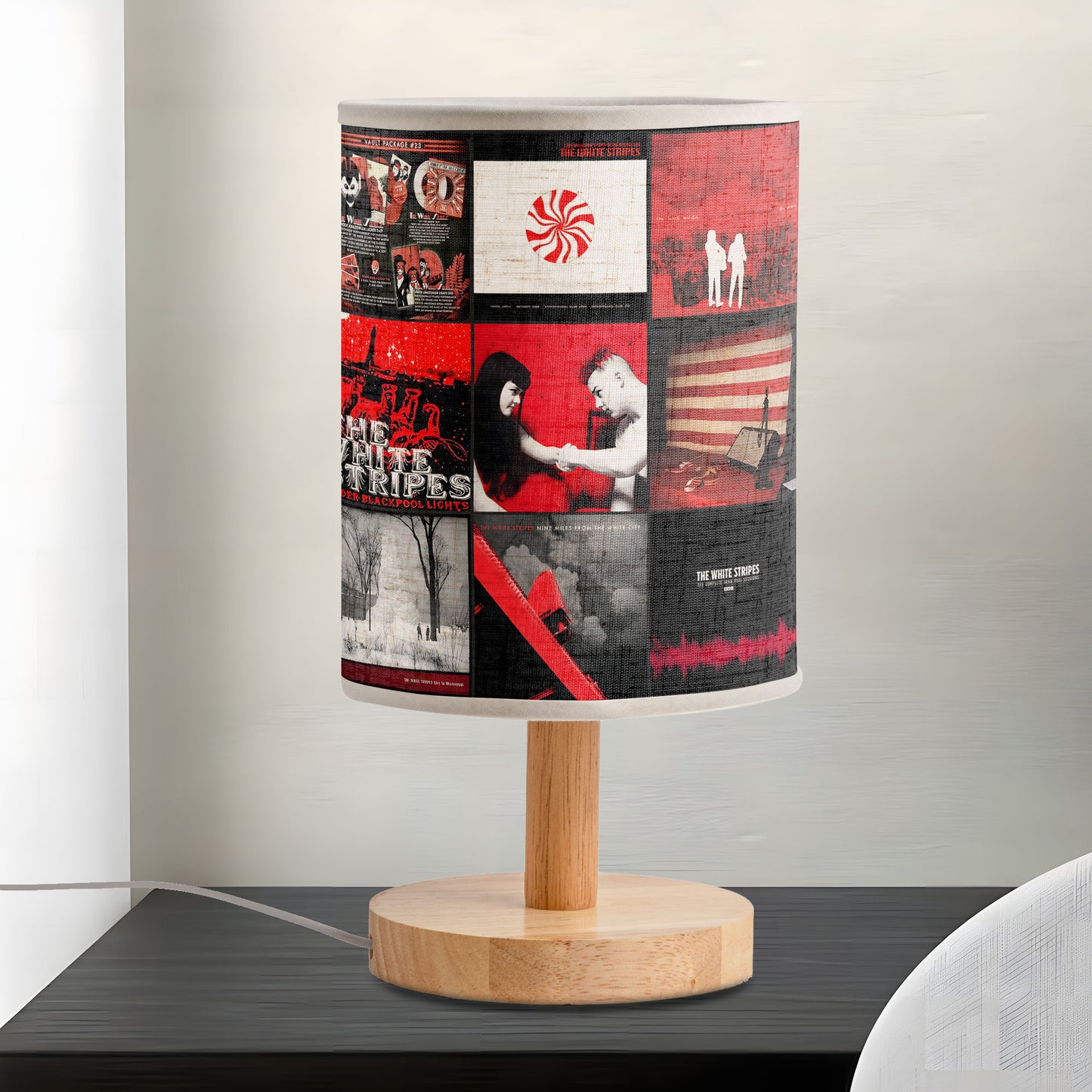 The White Stripes Album Art Lamp – Rock Band Music Lamp for Indie & Vinyl Lovers