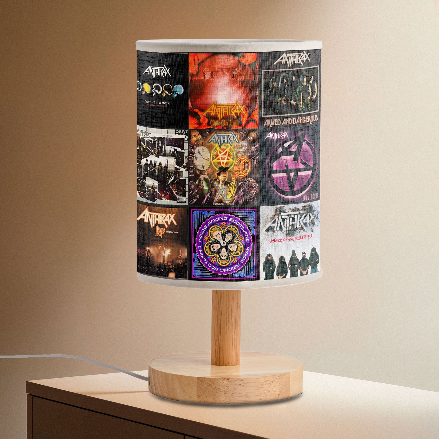 Anthrax Fabric Lamp – Thrash Metal Vibes in Every Glow ⚡🔥