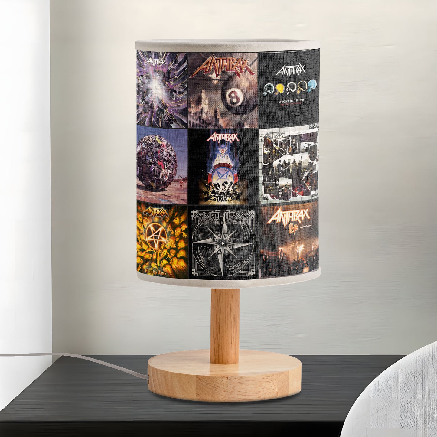 Anthrax Fabric Lamp – Thrash Metal Vibes in Every Glow ⚡🔥