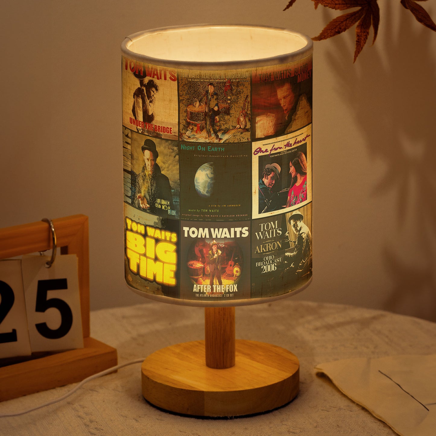 Tom Waits Fabric Lamp – Moody Glow for Dreamers & Drifters
