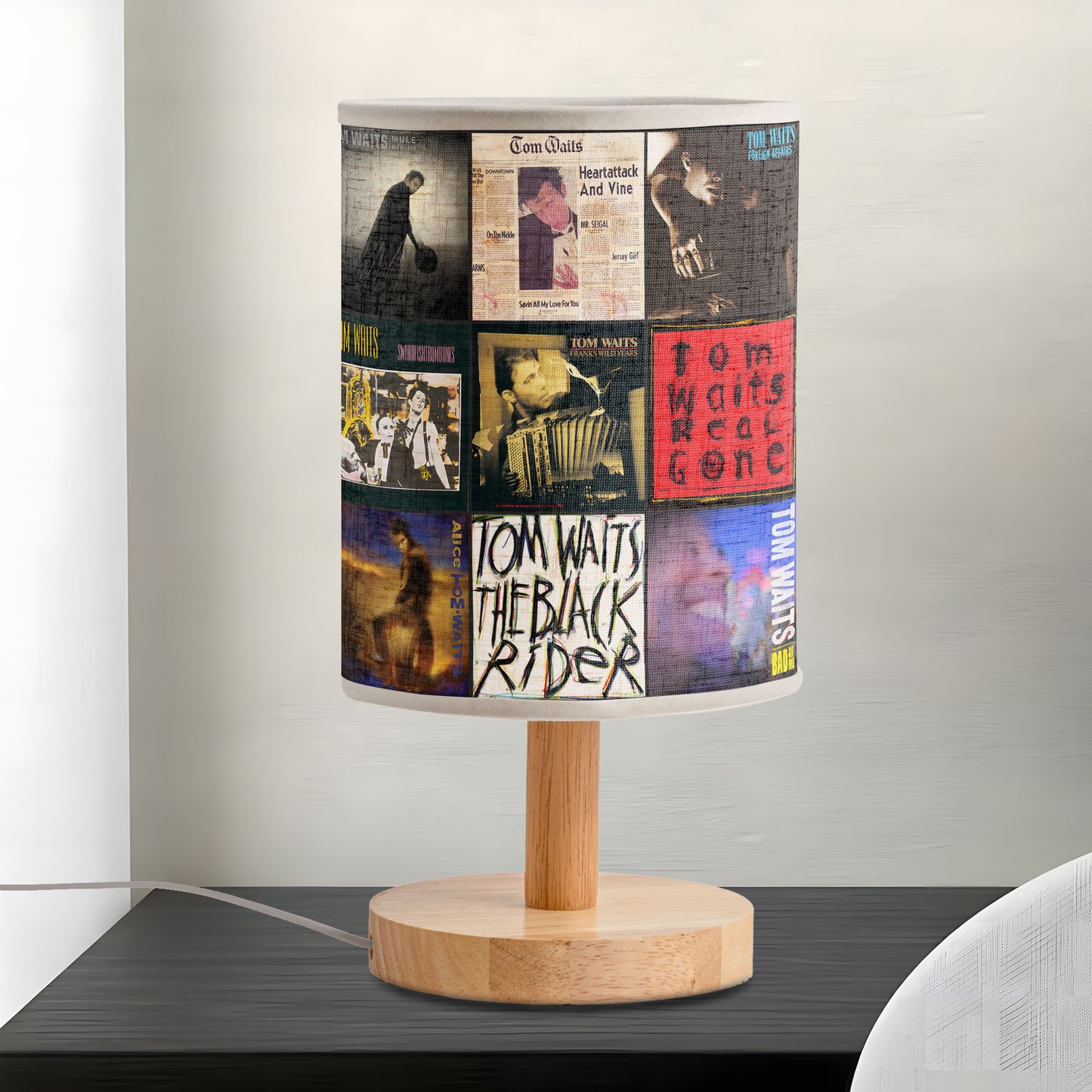 Tom Waits Fabric Lamp – Moody Glow for Dreamers & Drifters