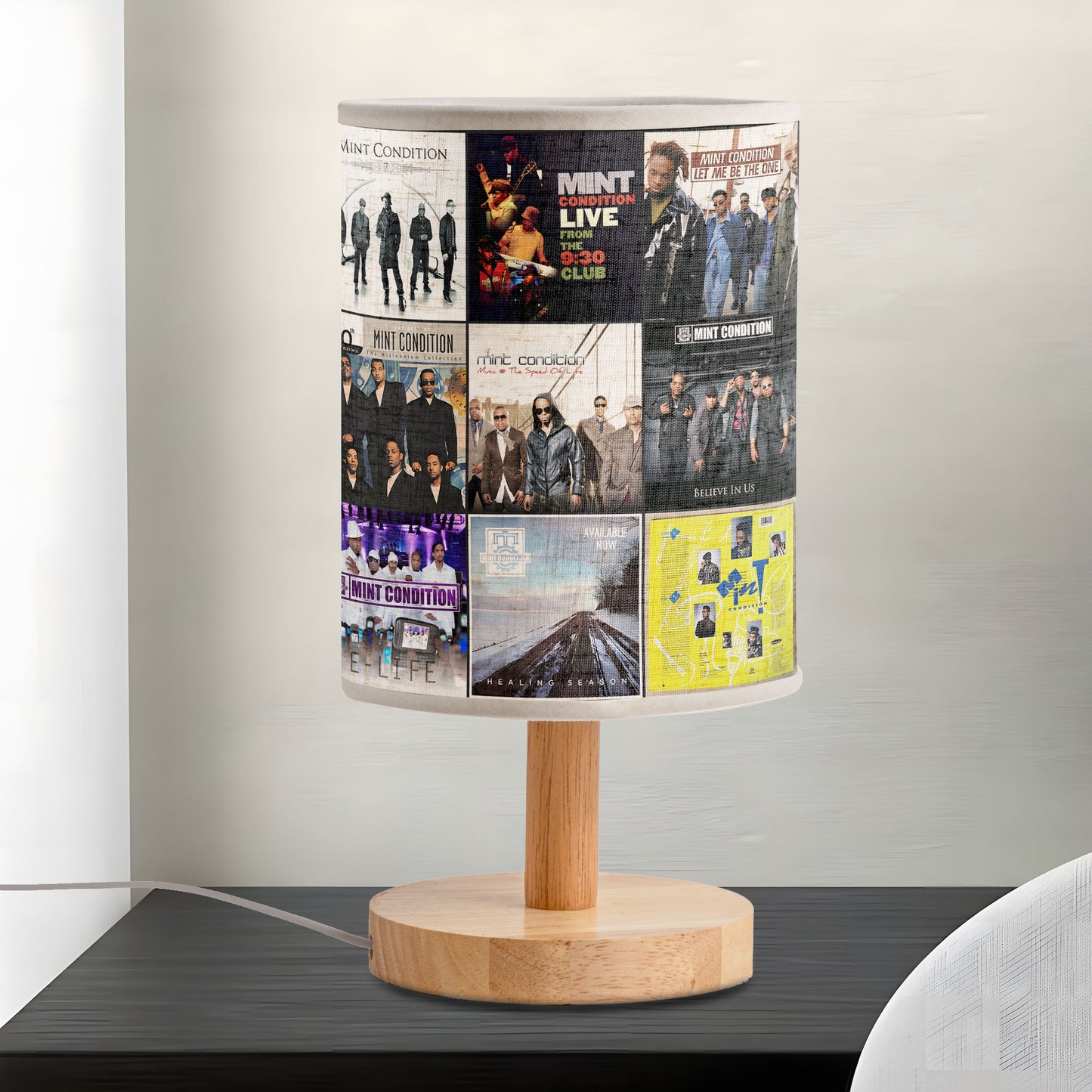 Mint Condition Album Cover Table Lamp – Retro Soul R&B Music Decor