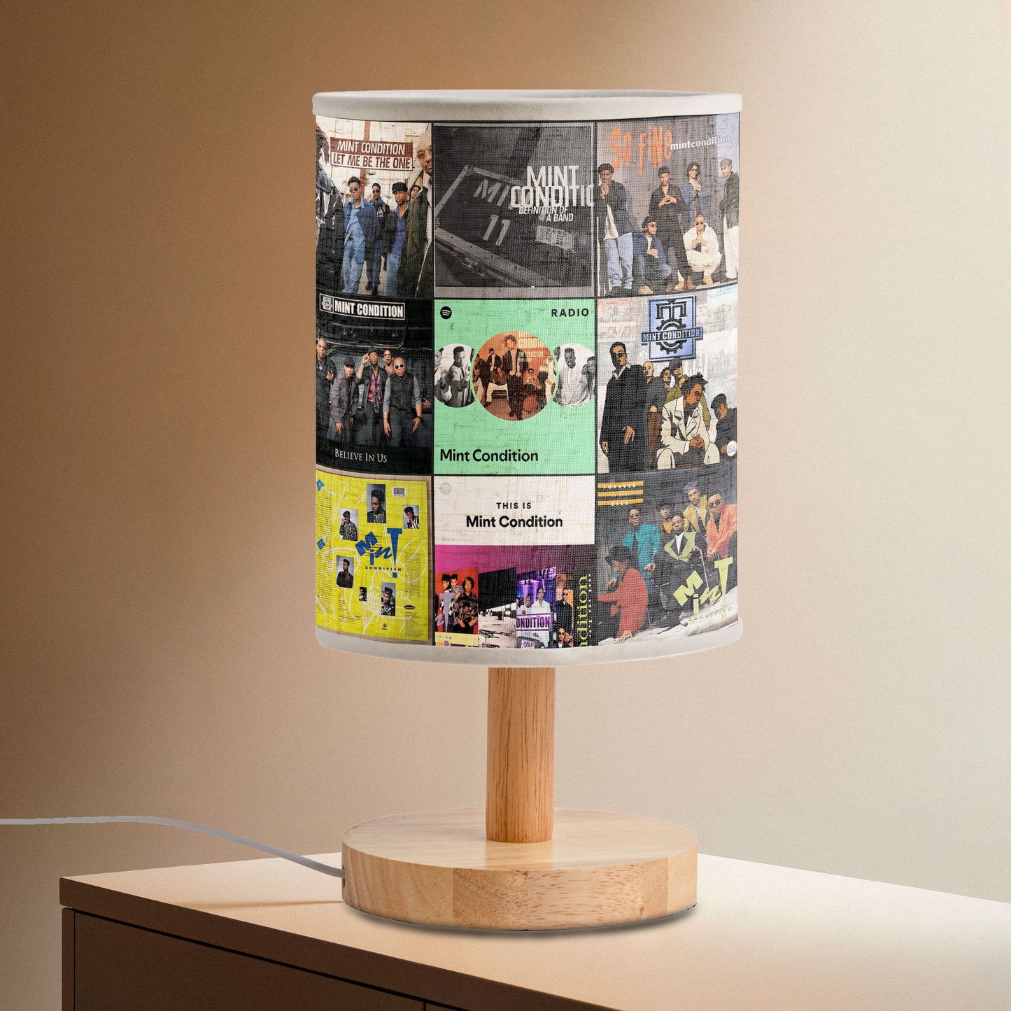 Mint Condition Album Cover Table Lamp – Retro Soul R&B Music Decor