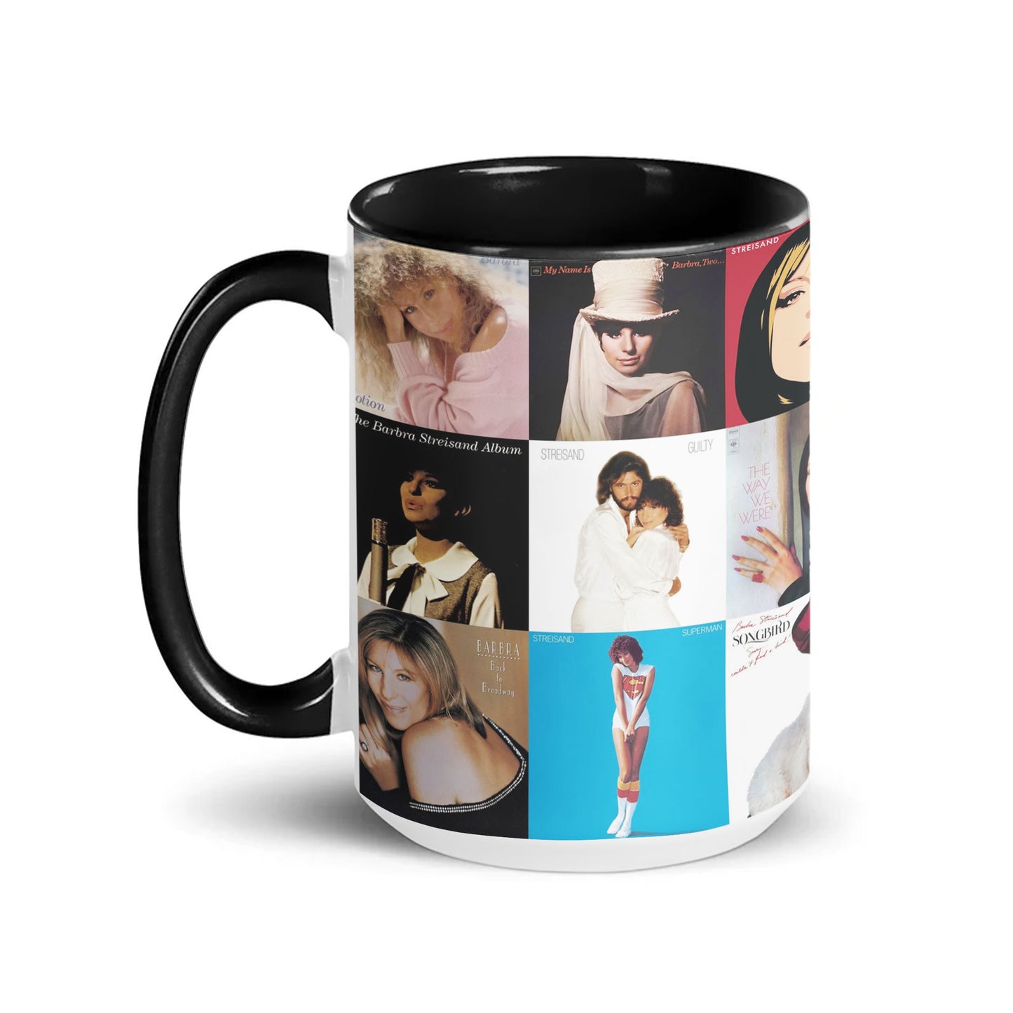 Barbra Streisand Accent Mug – Timeless Classics Album Art Collection
