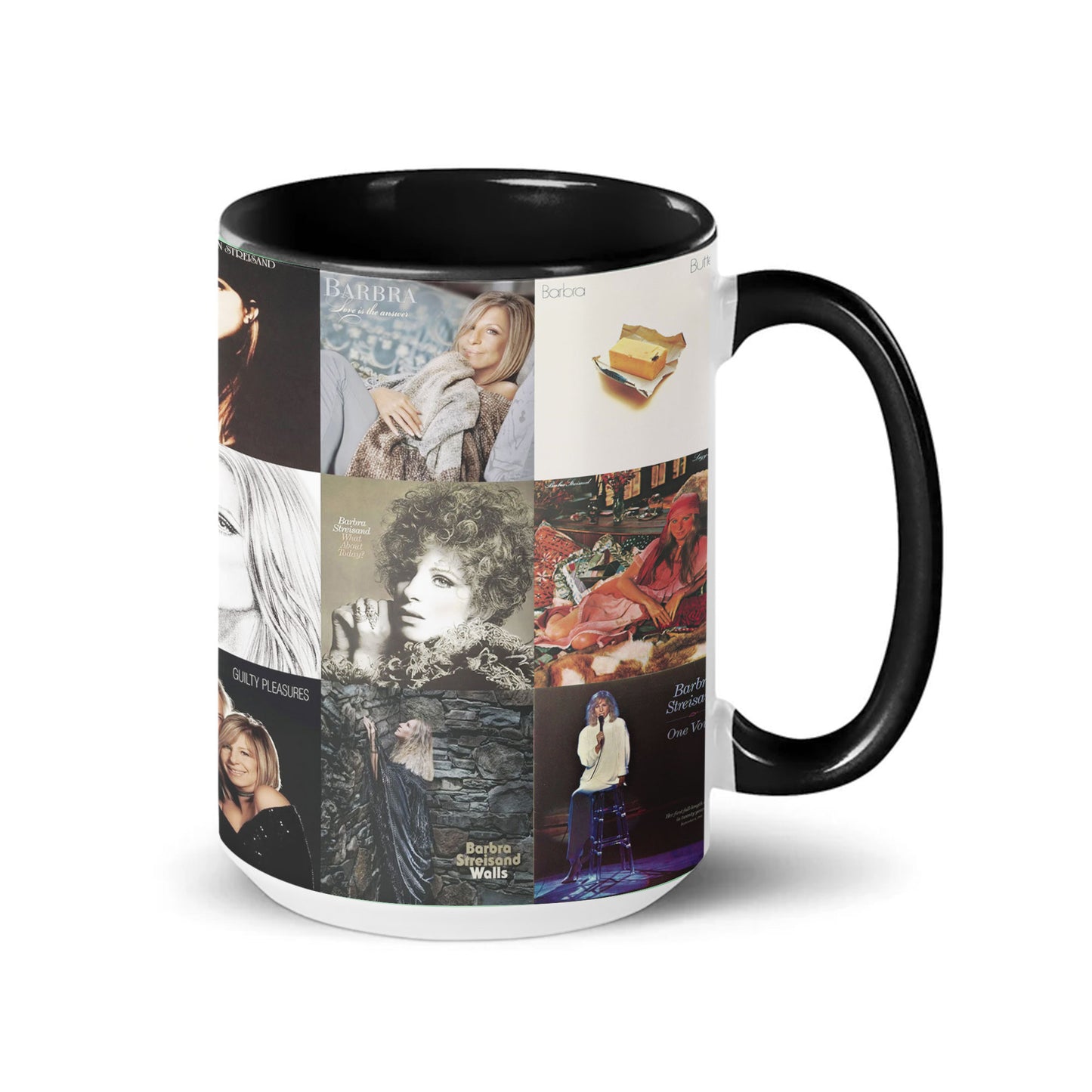 Barbra Streisand Accent Mug – Timeless Classics Album Art Collection