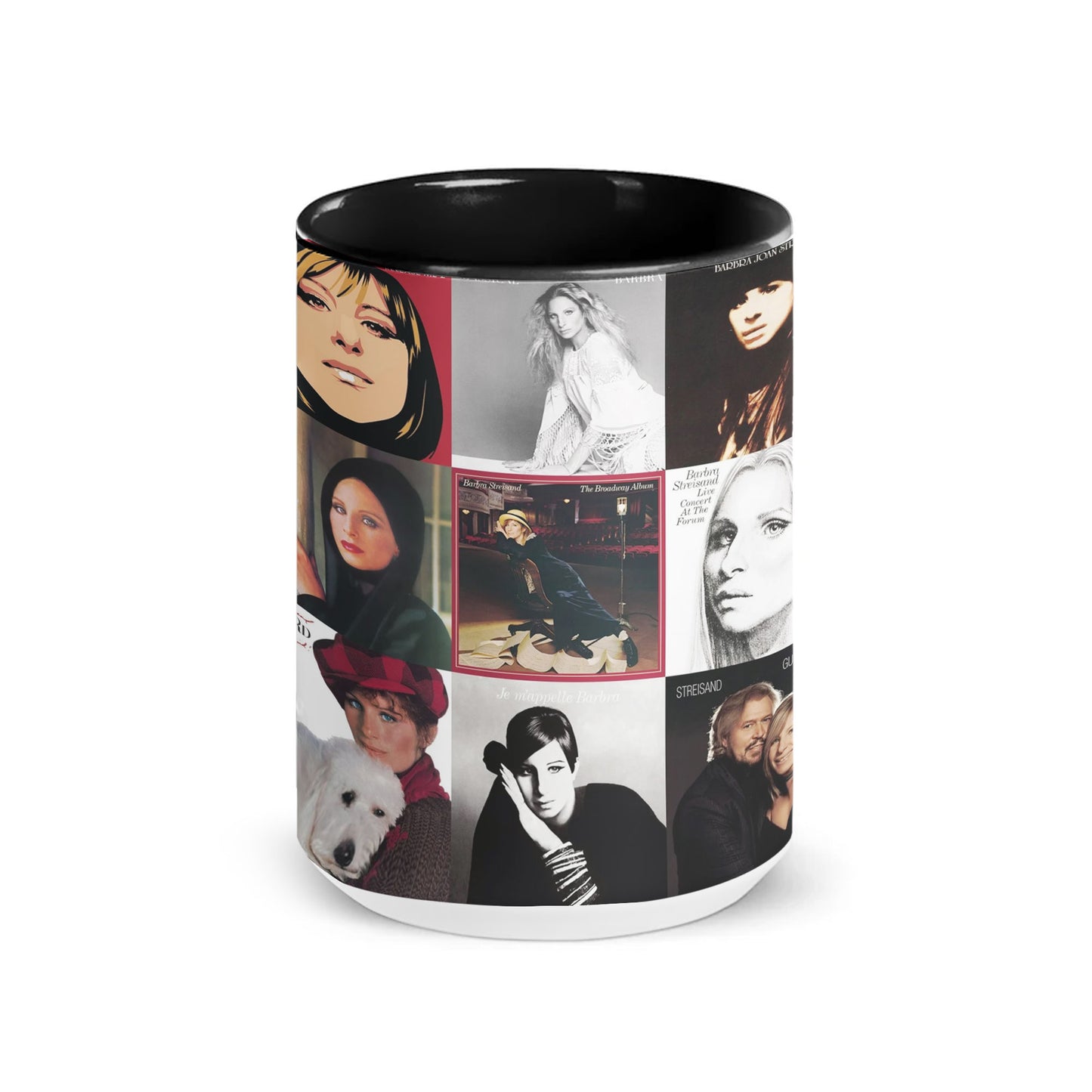 Barbra Streisand Accent Mug – Timeless Classics Album Art Collection
