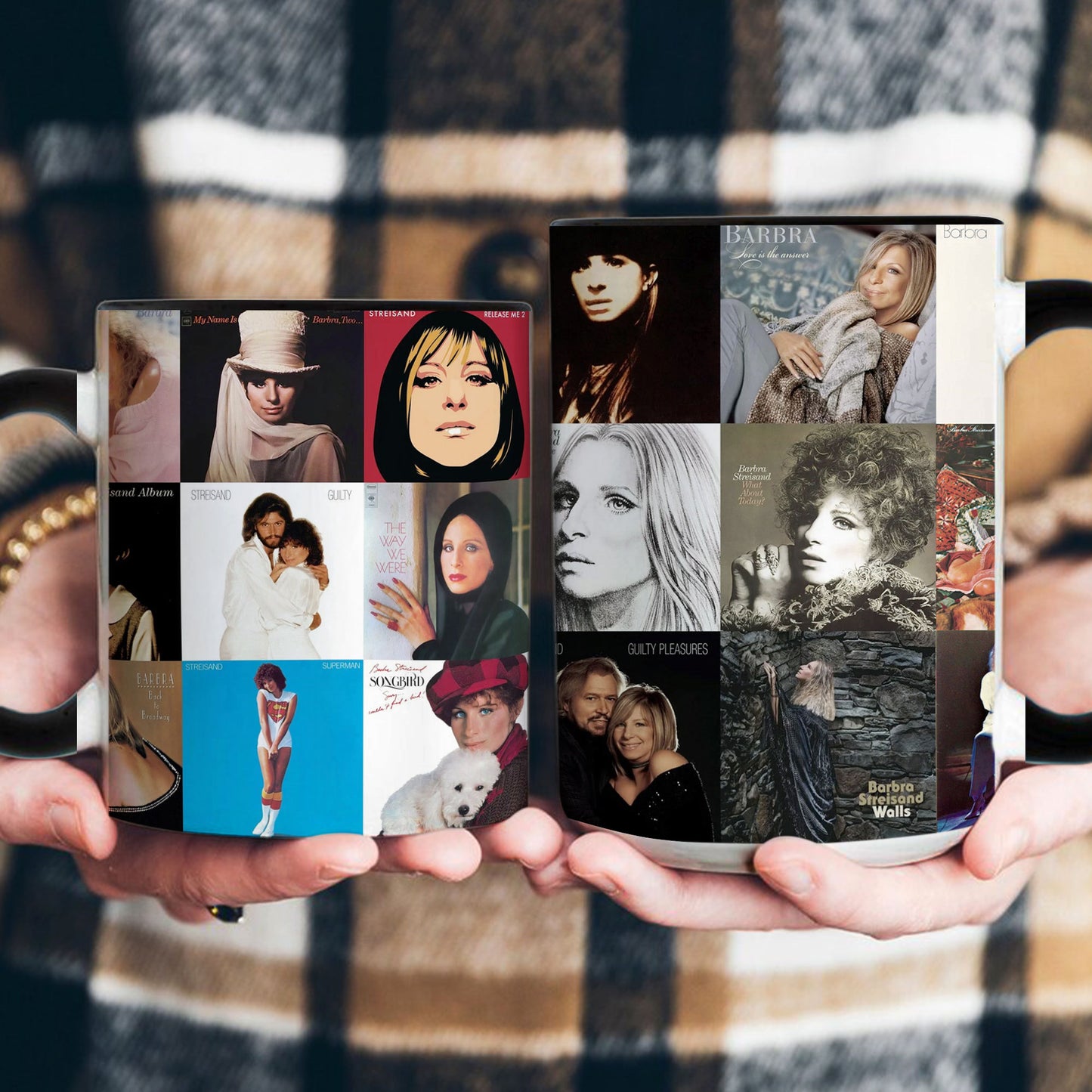 Barbra Streisand Accent Mug – Timeless Classics Album Art Collection