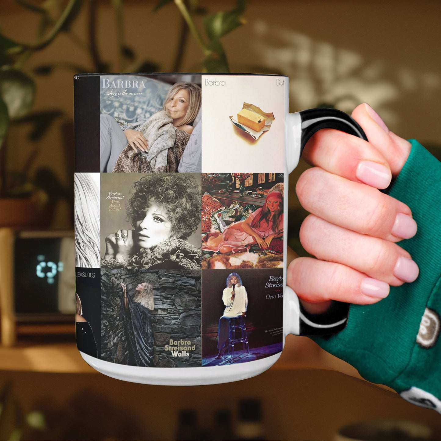 Barbra Streisand Accent Mug – Timeless Classics Album Art Collection