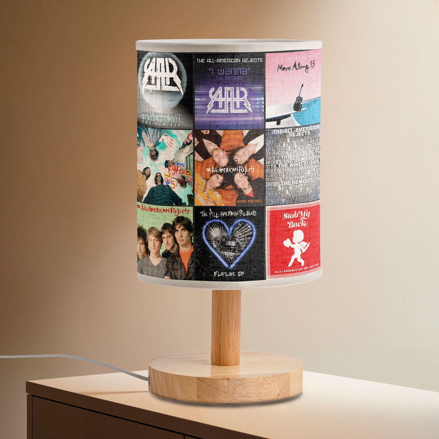The All-American Rejects Fabric Lamp – Light Up Your Nights with Rock Memories