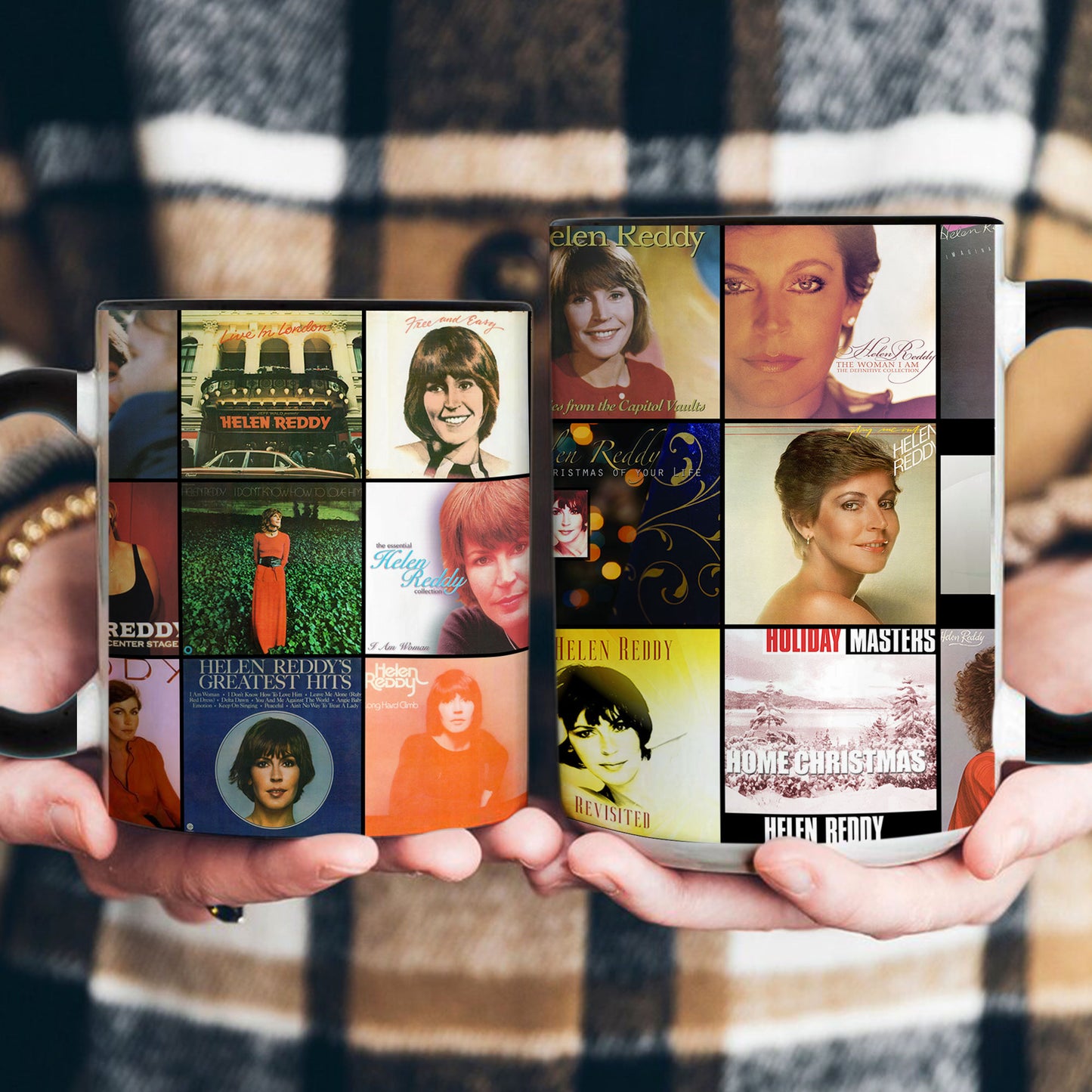 Helen Reddy Accent Mug – Music Album Collage