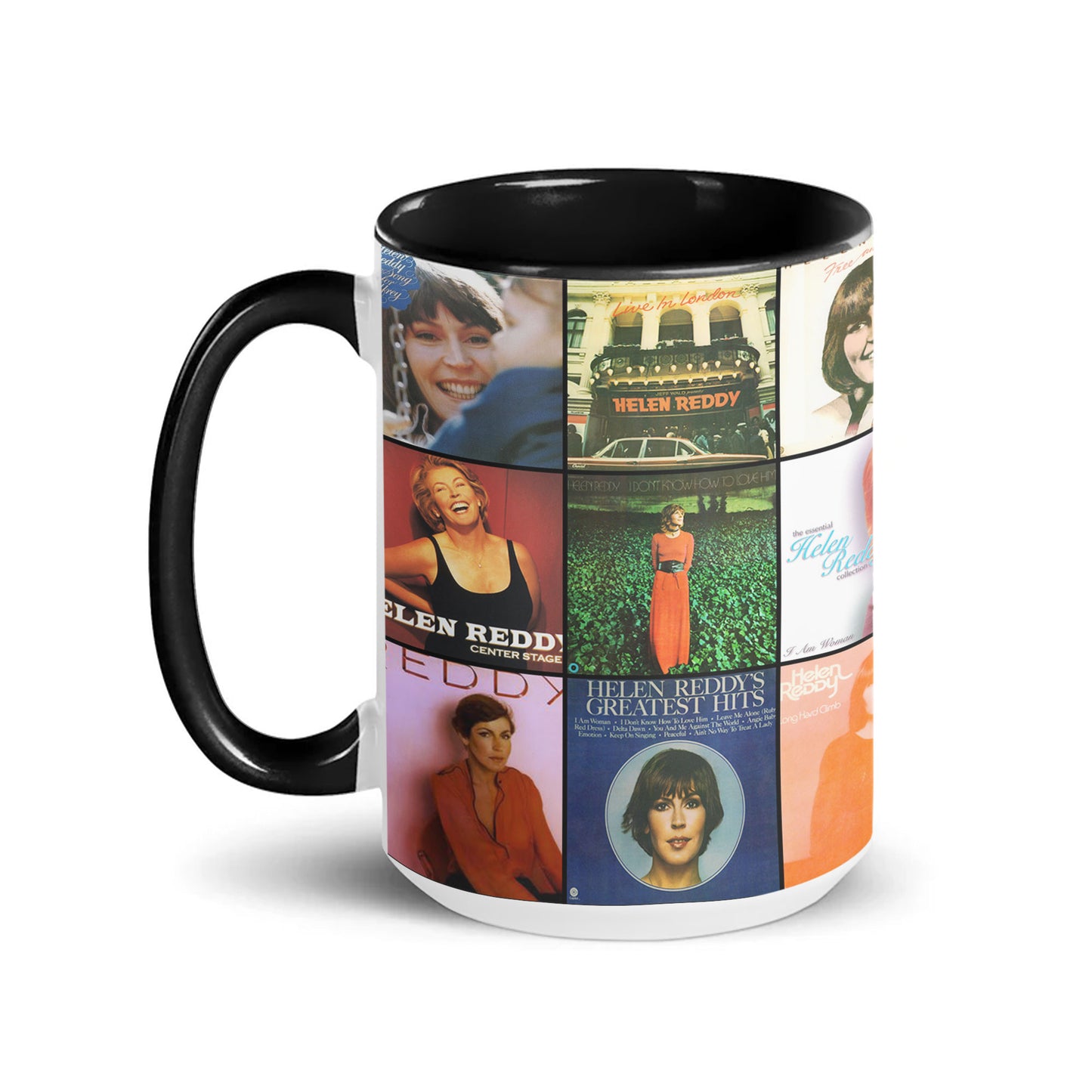 Helen Reddy Accent Mug – Music Album Collage