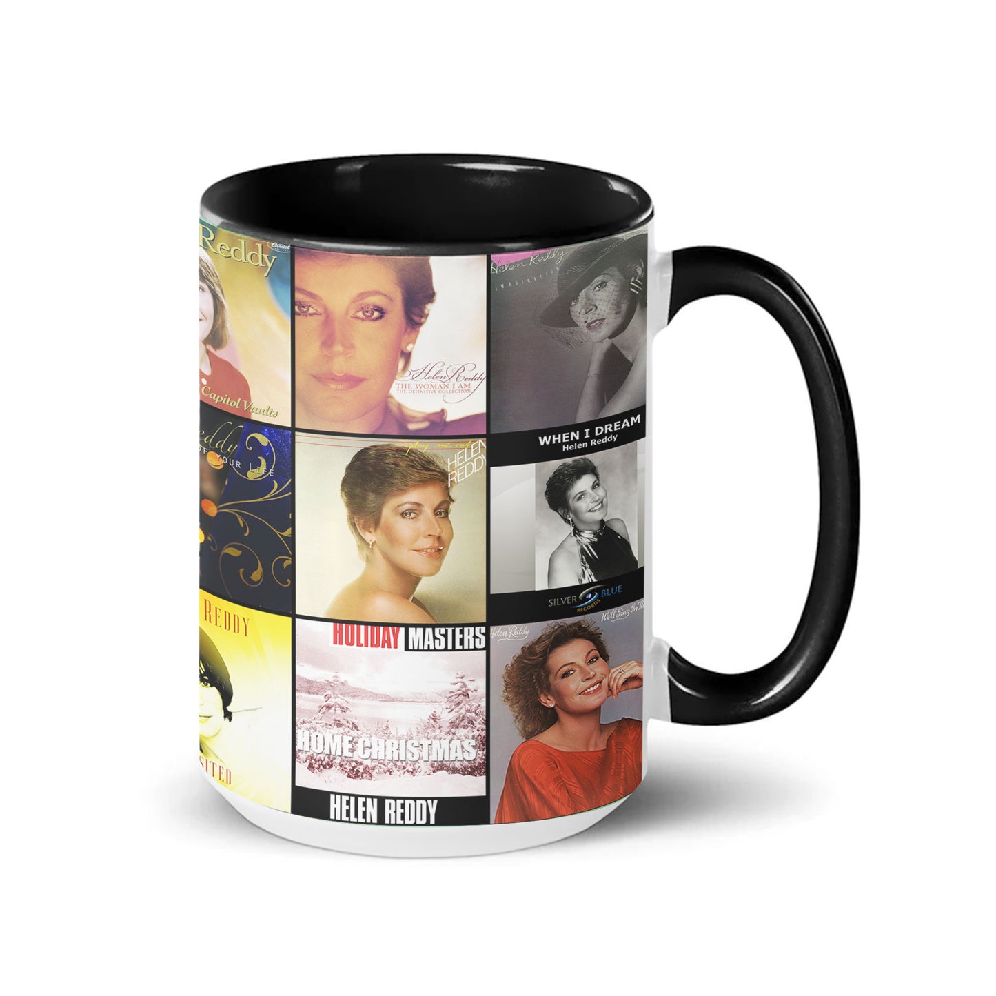 Helen Reddy Accent Mug – Music Album Collage