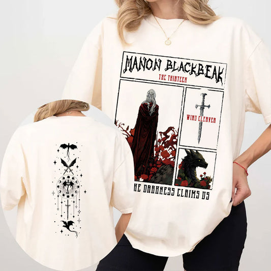 Manon Blackbeak: The Darkness Claims Us Tee ⚔️🐉