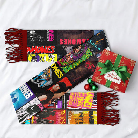 Ramones Album Collage Scarf – Punk Rock Fan Gift