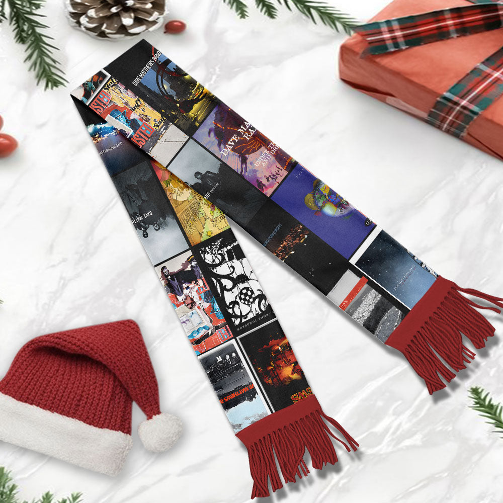 Dave Matthews Band Album Collage Scarf – Artistic Music Fan Gift
